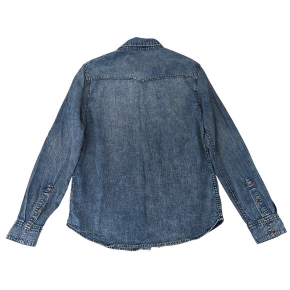 True Religion Blue Denim Casual Button Down Shirt - Picture 2 of 9